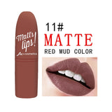 MK Brand 12 Colors Nude Matte Lipsticks batom mate Sexy Lips Color Cosmetics Waterproof Long Lasting Lipgloss Lip Tint Makeup